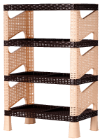 Подставка д/обуви Плетенка бежево-шоколадный 16028 /1шт/Арз