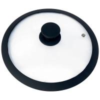 Крышка закал. стекло CAPPELLO D26см с силикон.ручкой, силикон.обод  