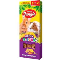 Лакомство  для крупных грызунов Палочки медовый микс Хэппи Джангл 180гр Лакомство  для крупных грызунов Палочки медовый микс Хэппи Джангл 180гр