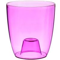 Кашпо ОРХИДЕЯ 2,4л прозрачно-фиолетовый М3149