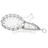 Ошейник строгий быстросъемный с вертлюгом хром 3мм*55см/26455301/Каскад