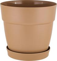 Кашпо Fiori D200мм 4л молочный шоколад с прик. под. IG6602 /8шт/ПР