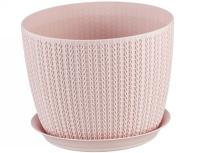 Кашпо ВЯЗАНИЕ 4,5л чайная роза М3122