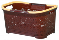 Корзина д/белья Ажурная 45л коричневый 16033 /5шт/Арз