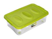 Ящик универс. Астело 28л 60*40*18см на колесиках оливковый С664 /5шт/Мартика