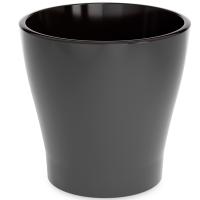 Кашпо Лея 3,6л графитовый с вставкой М8829