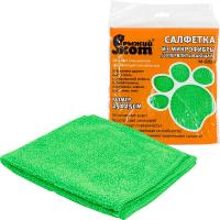 Салфетка д/уборки М-02Есо 25*25см микрофибра 310292/40шт/Рыжий Кот