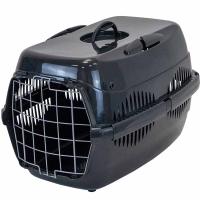 Переноска Спутник №3 ZooM с металлической дверцей черн-черн до 15кг 58*41*33см/4292/Дарэлл