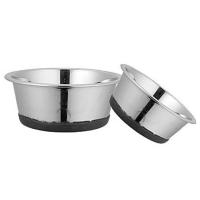 Миска метал 0,8л Стандарт с резиновым дном /Д751/ЗР
