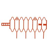 Опора для растений Волна 30*18см (10шт) оранжевый