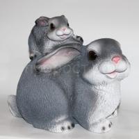 Заяц с зайчонком H18см 123370/F368