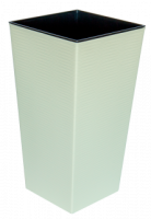 Кашпо Рапис 57см 15л слоновая кость матовое с вставкой 07050