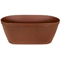 Кашпо Соната 6,6л овал коричневый с прик. под. А035 /20шт/Арз