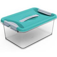 Контейнер д/хранения Клик 8л бирюзовый с защелками С273БИР Контейнер д/хранения Клик 8л бирюзовый с защелками С273БИР