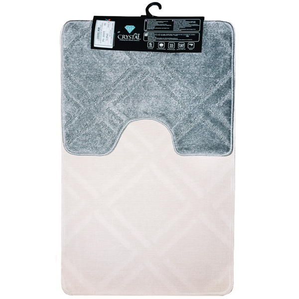 Комплект ковриков д/ванной и WC Ромб 60*100/50*60см серый МС2-400 /25шт/ My Crystal Комплект ковриков д/ванной и WC Ромб 60*100/50*60см серый МС2-400 /25шт/ My Crystal