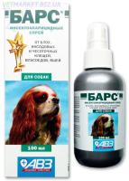 Спрей против блох и клещей Барс для собак 100 мл Спрей против блох и клещей Барс для собак 100 мл