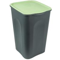 Бак универсальный квадрат. 43л с крышкой оливковый /38440/VERDE