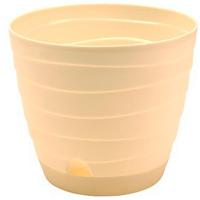 Кашпо Бриз 2,7л светло-бежевый с прик. под. /10шт/Рад