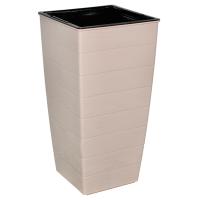 Кашпо Карелия 15л 28,5*28,5*56см темно-молочный 02019 /4шт/Милих