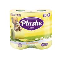 Туалетная бумага 2 слоя "Plushe Classic" 4рулона*18м ромашка/12шт/2085/0263