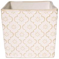 Кашпо Vintage 14*14; h13см крем квадрат 073389