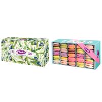 Салфетки бумажные 2сл. "Plushe Ассорти" 20*20см в кор. V-сл. 100л Оливки,Макаронс 17937 /35шт/