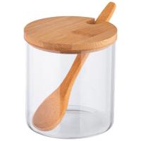 Банка д/сыпуч. прод. 0,3л Bambu стеклянная с крышкой+ложечкой 109034 /24шт/Mallony