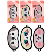 Маска для сна "Cute animals" пакет zip-lock европодвес MESHU /Рельеф