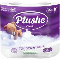 Туалетная бумага 2 слоя "Plushe Classic" 4рулона*18м белый/12шт/2084/0249