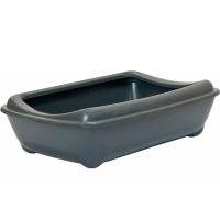 Туалет д/кошек Zoo-M глубокий под наполнитель 43*30*12см серый/2906/Дарэлл