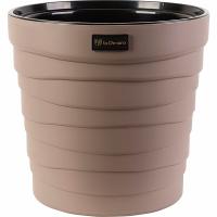 Кашпо Бархан 7,5л мокачино с вставкой КШ-4366 /8шт/ПП
