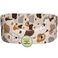 Лежанка овальная стеганая поролоновая хлопок ЗОО МИКС 42*34*18см/DONBARON