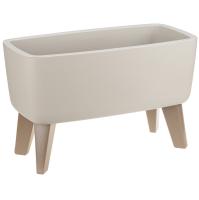 Кашпо ФЛОРИАН овал высокий D390 4,2л капучино с вставкой М3272 /6шт/М-пласт 