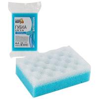 Губка д/тела двухсторонняя поролон+массаж 310512 /30шт/Рыжий Кот