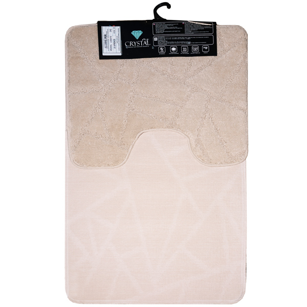 Комплект ковриков д/ванной и WC Геометрия 60*100/50*60см бежевый МС2-301 /25шт/ My Crystal Комплект ковриков д/ванной и WC Геометрия 60*100/50*60см бежевый МС2-301 /25шт/ My Crystal