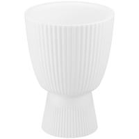 Кашпо-вазон ВЕЛЬВЕТ 150мм 1л белый с вставкой М3268 /10шт/М-пласт