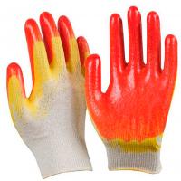 П244253 Перчатки трикотажные с 2-ым латексным обливом красные А2 /шт/ АПИ