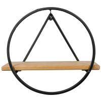 Подставка ЛОФТ настенная ТРЕУГОЛЬНИК 51-05 черная 36*17см РЗДИ