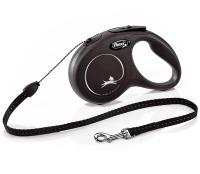 Рулетка Флекси Новая Классика S трос 5м на 12кг черная/22528/20/Евро