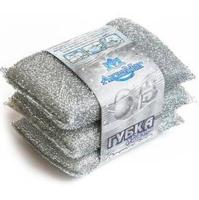 Губка д/посуды (3шт набор) Серебро МГП-004 /24шт/ АкваМаг