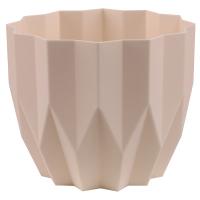 Кашпо Геометрия 5,8л пудровый с дренаж. вставкой КШ-5816 /10шт/ПП