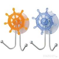 Крючок д/ванной двойной Штурвал на присоске металл 004717/24шт/Рыжий Кот