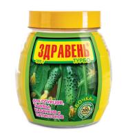 Здравень турбо для Огурцов, Тыкв, Кабачков 300г банка-бочка Здравень турбо для Огурцов, Тыкв, Кабачков 300г банка-бочка