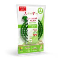 Ошейник против блох и клещей Энимал Плей БИО для собак зеленый 75см