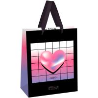 Пакет подарочный 18*23*10см "Heart" голограф. картон MESHU/Рельеф