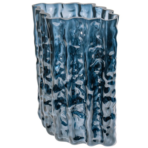 Ваза Пуговичная h21см темн дым 074491