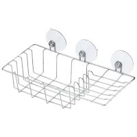 Корзинка д/ванной комнаты с мыльницей ELINE-BS-1 металл на присосках 312054 /36шт/Рыжий Кот