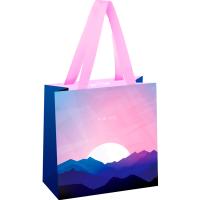 Пакет подарочный 20*20*10см "Закат" мат. ламинация MESHU/MS_51917/Рельеф