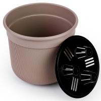 Кашпо Сканди 1л какао с дренаж. вставкой М9159 /20шт/ Альтерн