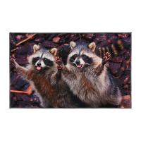 Коврик придверный 50*80см Velur "Веселые еноты" влаговпитывающий 24242/10шт/Профит